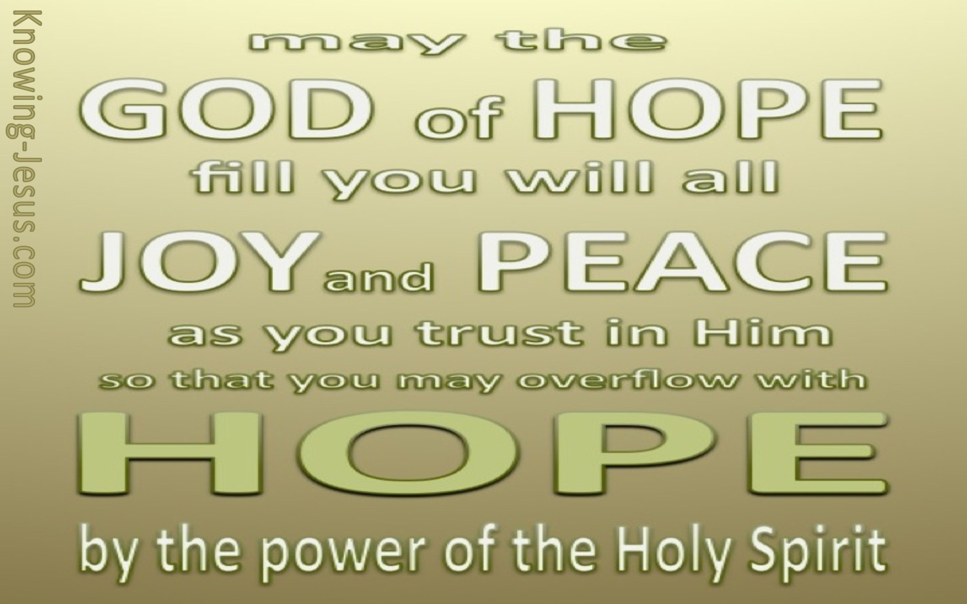 Romans 15:13 God Of Hope (sage)
